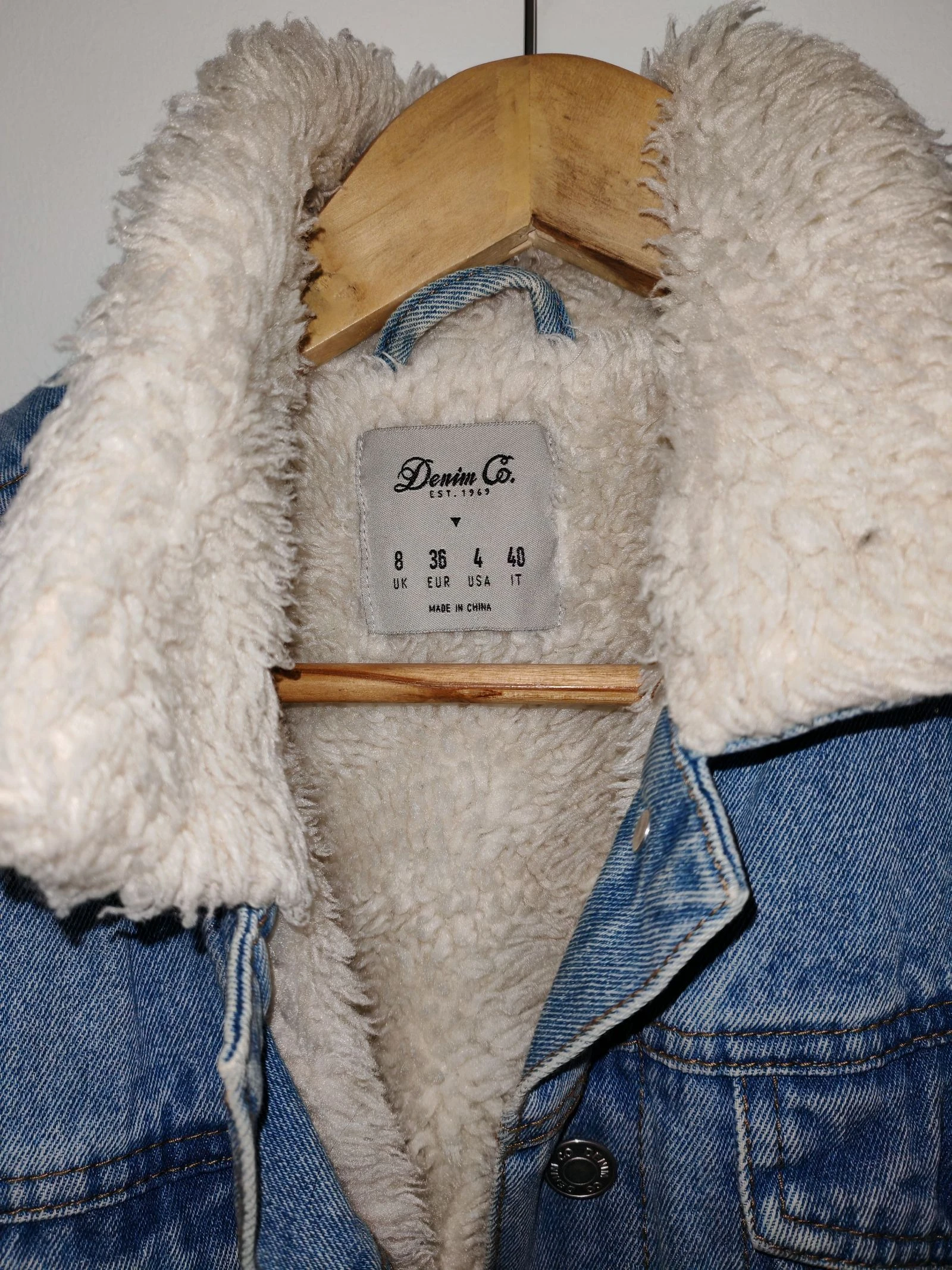 Casaco de denim com pele – photo 2